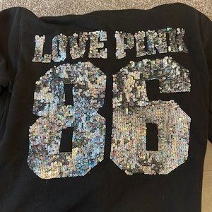 Pink VS zip up hoodie with bling